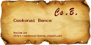 Csokonai Bence névjegykártya